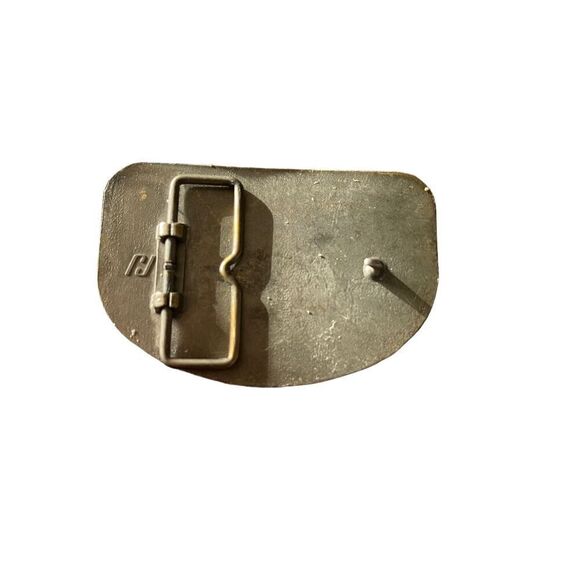 Vintage Releigh Lights 1970's Semi Truck Tractor Trailer Brass Belt Buckle - Picture 3 of 6